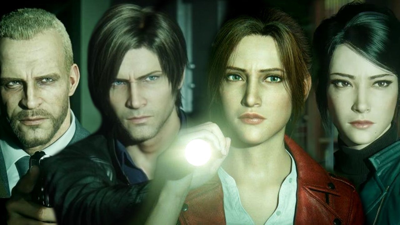 Leon-Kennedy-Claire-Redfield-and-Shen-May-in-Netflix-Resident-Evil-Infinite-Darkness