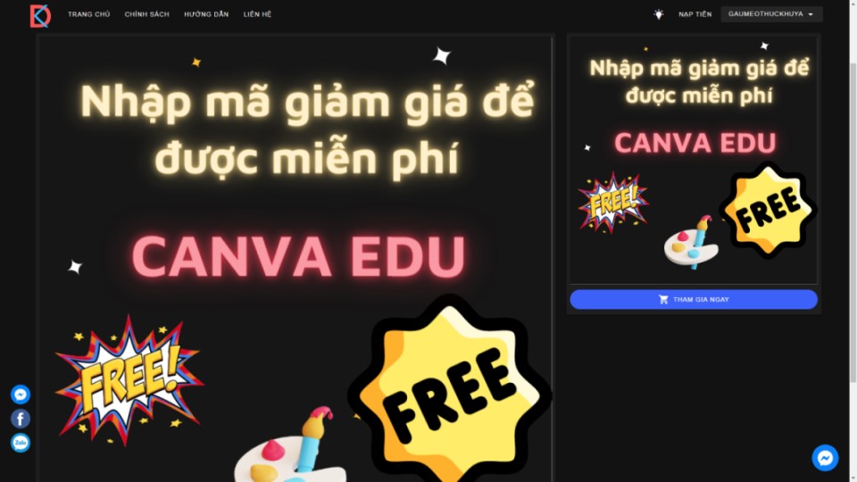 Hướng dẫn dùng Canva Education miễn phí với code ‘GAUMEO’